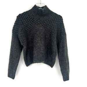 Free People Sweater Womens M Bobble Tutleneck Bradley Cropped Classic Cozy‎
